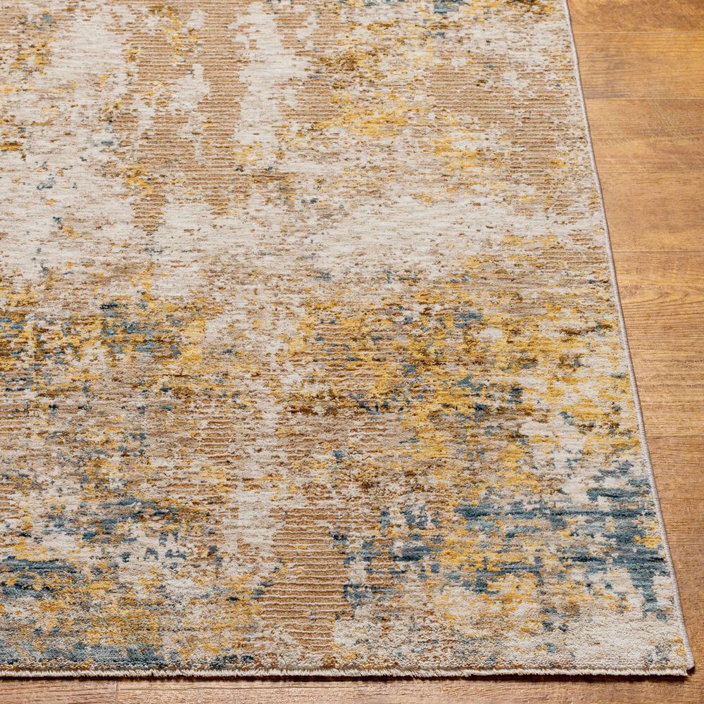 Surya Reina Cream, Light Gray, Light Brown, Tan, Denim and Mustard 2'7" x 10' Runner, , large