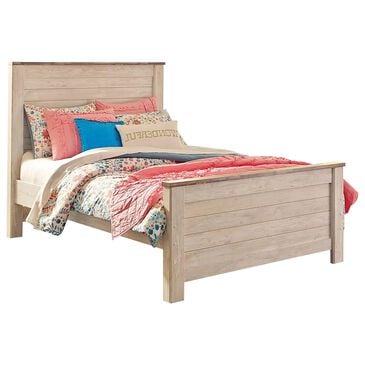 Ashley Willowton Full Panel Bed in Whitewash, , large