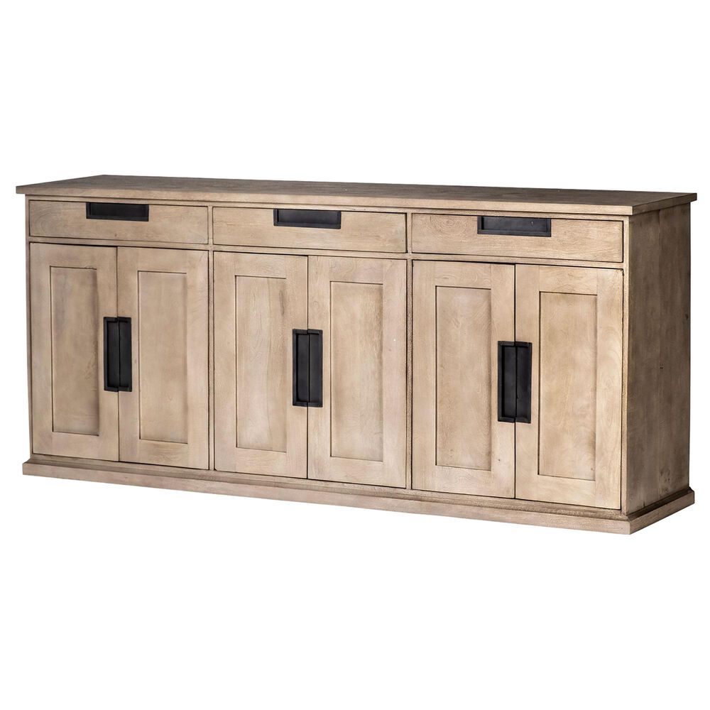 Mercana Braxton III Sideboard in Light Brown and Matte Black, , large