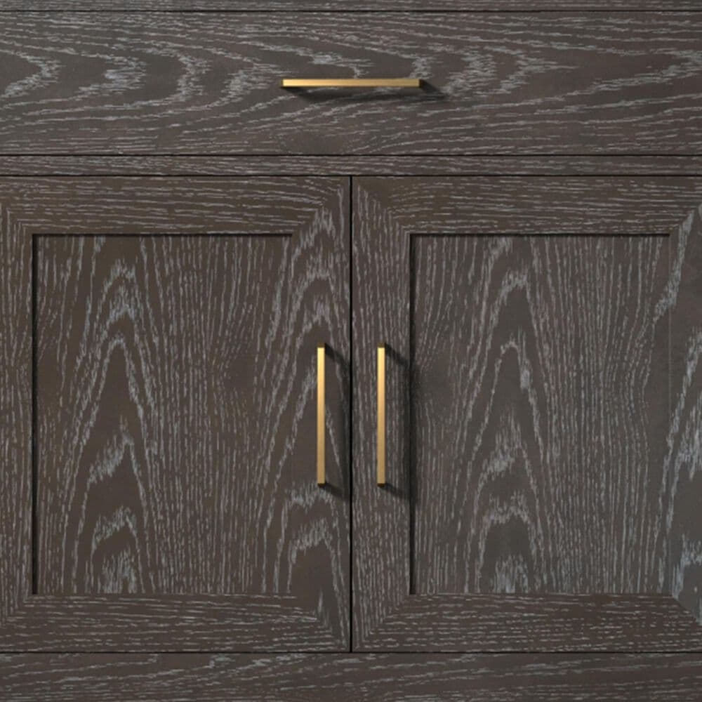 Lexora Home Abbey 36&quot; Single Bathroom Vanity in Brown Oak with 2 cm White Quartz Top and Rectangular Sink, , large