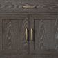 Lexora Home Abbey 36" Single Bathroom Vanity in Brown Oak with 2 cm White Quartz Top and Rectangular Sink, , large