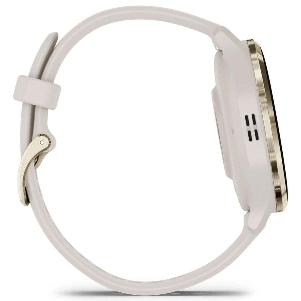 Garmin Venu 3S Smartwatch 41mm Soft Gold Stainless Steel Bezel Case with Ivory Silicone Band, , large