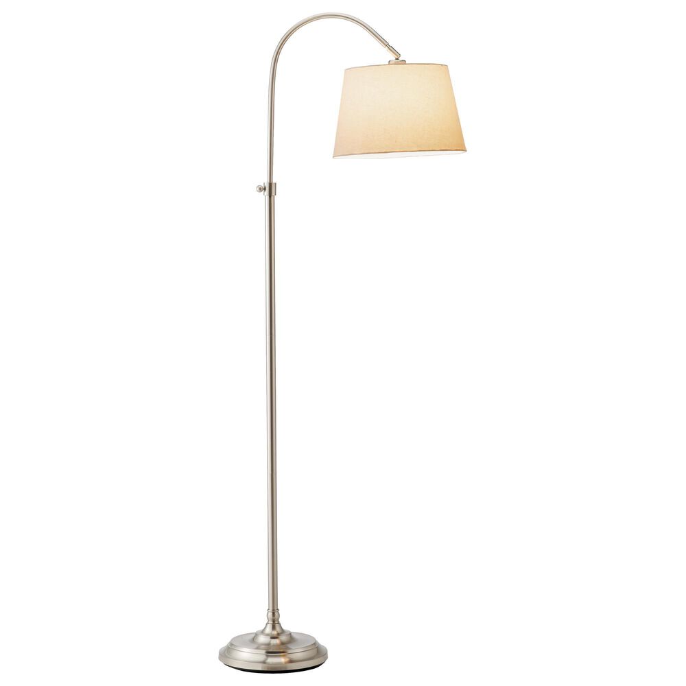 Adesso Bonnet Floor Lamp in Brushed Steel, , large