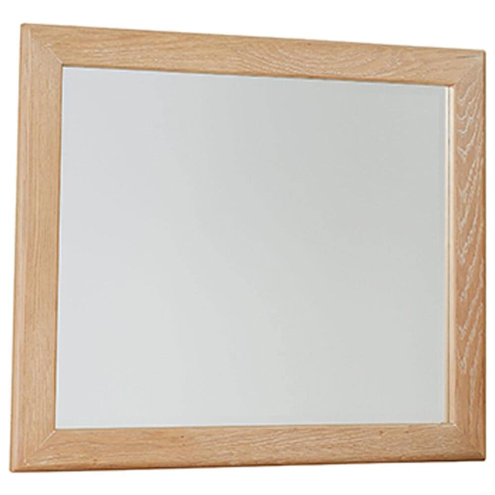 Viceray Collections Crafted Oak Landscape Mirror in Bleached White, , large