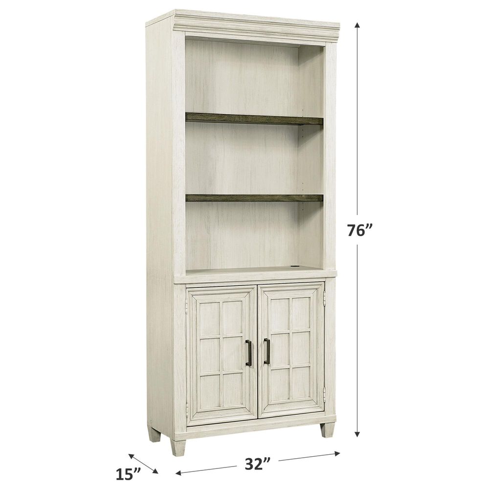 Riva Ridge Caraway Door Bookcase in Aged Ivory, , large