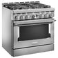 KitchenAid 5.1 Cu. Ft. Commercial Gas Range with 6 Burners in Stainless Steel, , large