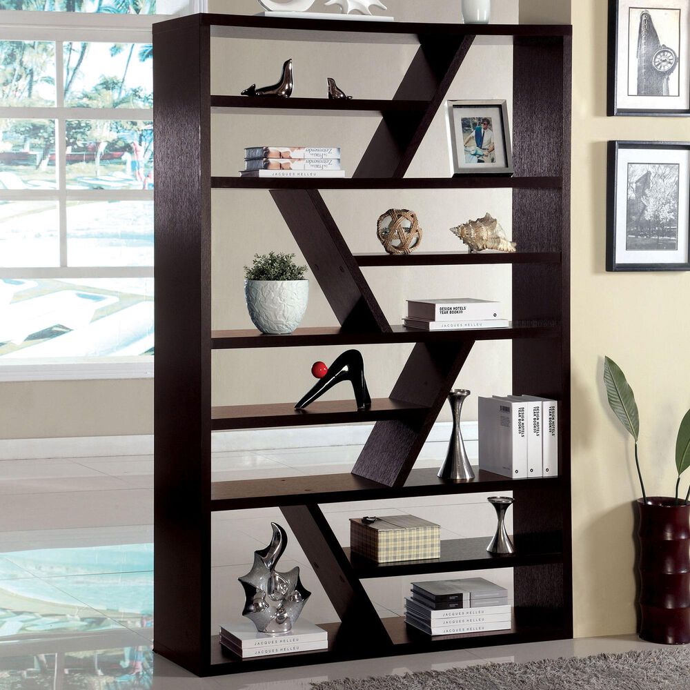 Furniture of America Cramer Bookcase in Espresso, , large