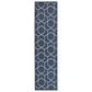 Nourison Horizon HOZ01 Navy 2"2" x 8" Indoor/Outdoor Runner, , large