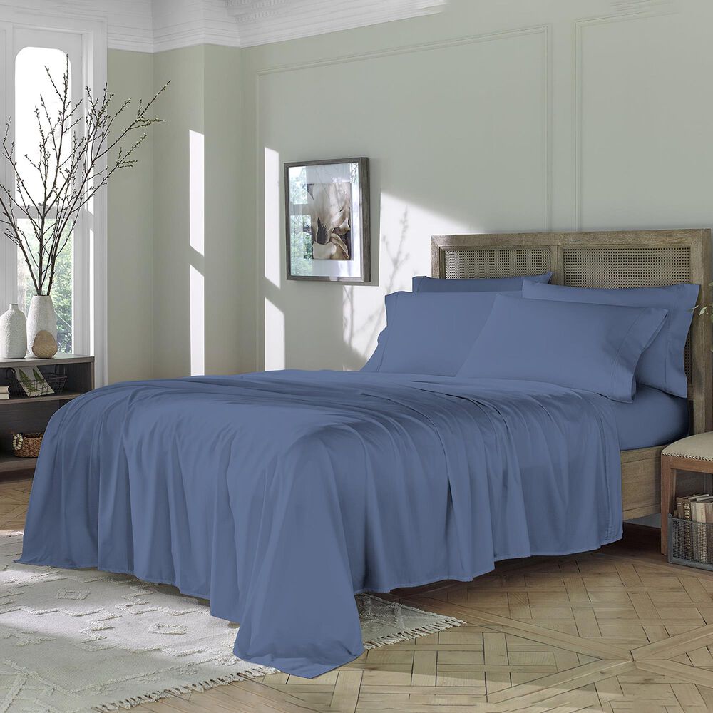 Sanders Collection Eucalyptus 6-Piece Queen Sheet Set in Flint Blue, , large