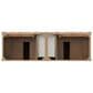 James Martin Brittany 72" Double Bathroom Vanity in Pecan with Single Hole 3 cm White Zeus Silestone Top and Rectangular Sinks, , large