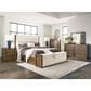 Ashley Marxmore King Upholstered Storage Bed with Two Nightstands in Brown, , large