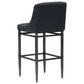 Armen Living Marvin Bar Height Stool with Night Life Blue Upholstery in Antique Pewter, , large