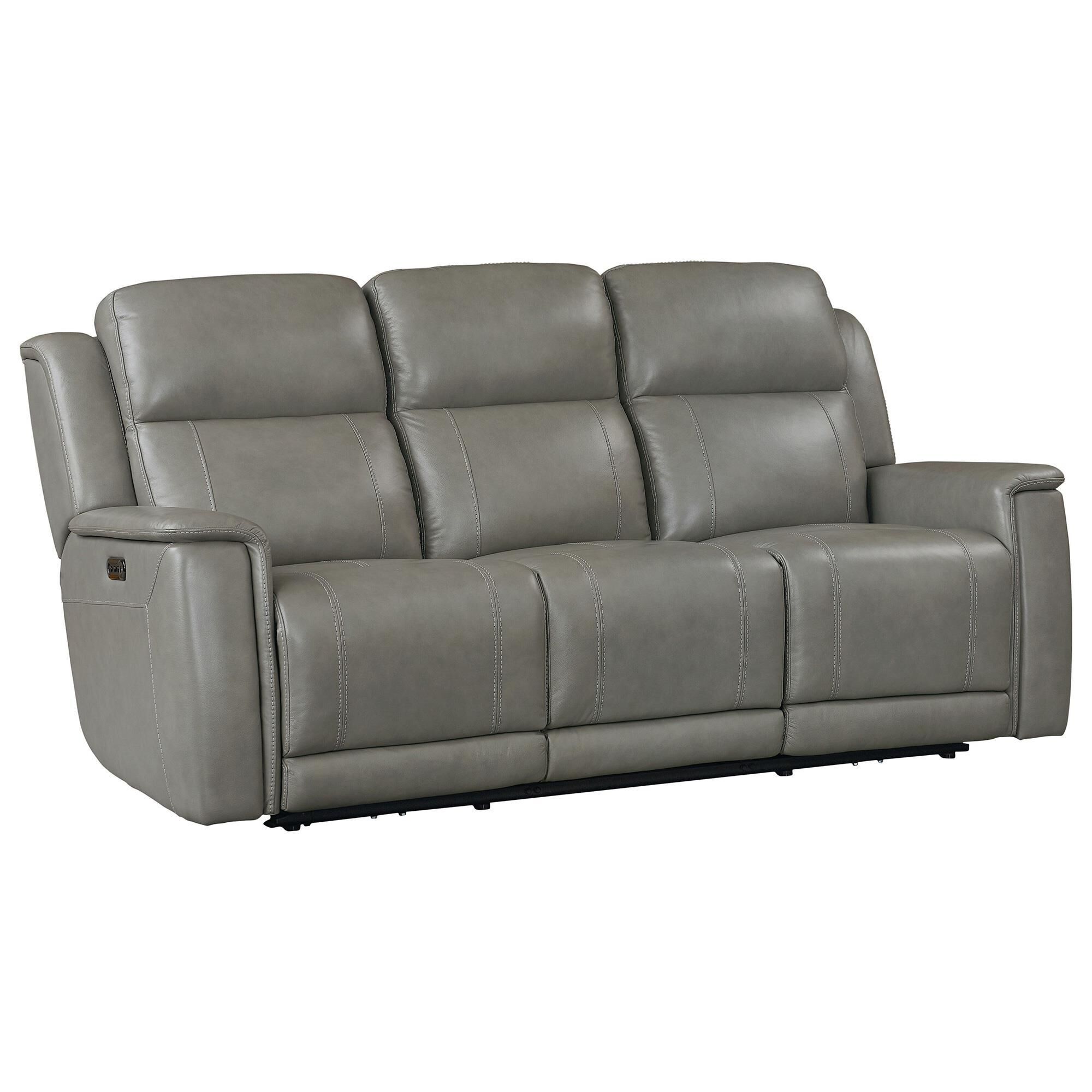 Bassett Conover Power Reclining Sofa with Headrest and Lumbar in