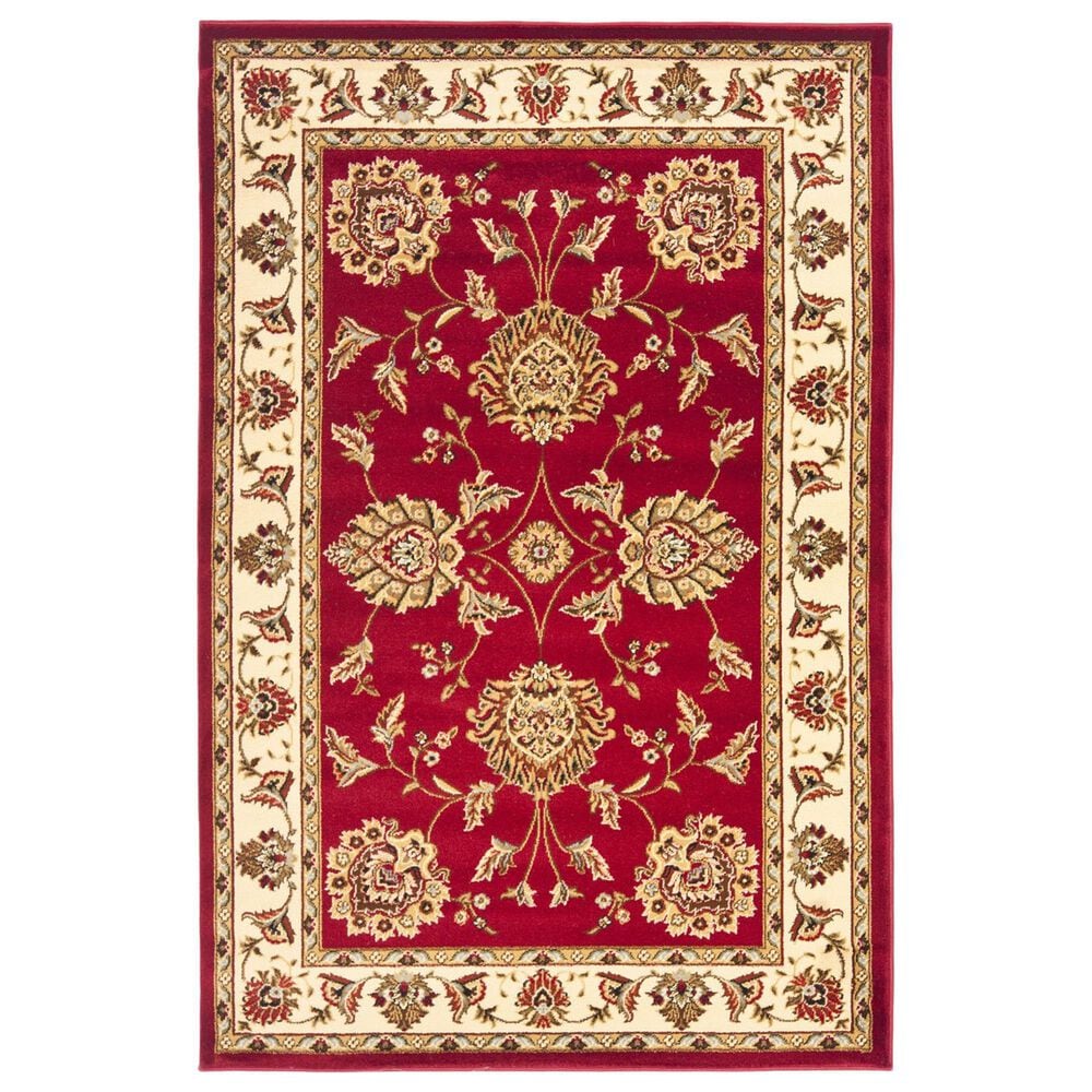 Safavieh Lyndhurst LNH555 4" x 6" Red and Ivory Area Rug, , large