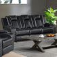 Mayberry Hill Carlo Power Reclining Sofa in Pebble Black, , large