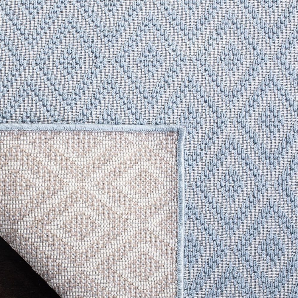 Safavieh Bermuda Geometric 5&#39; Square Light Blue and Cream Indoor/Outdoor Area Performance Rug, , large