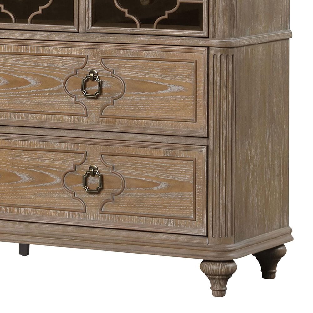 Furniture of America Lyris 7-Drawer Dresser and Mirror in Rustic Oak, , large