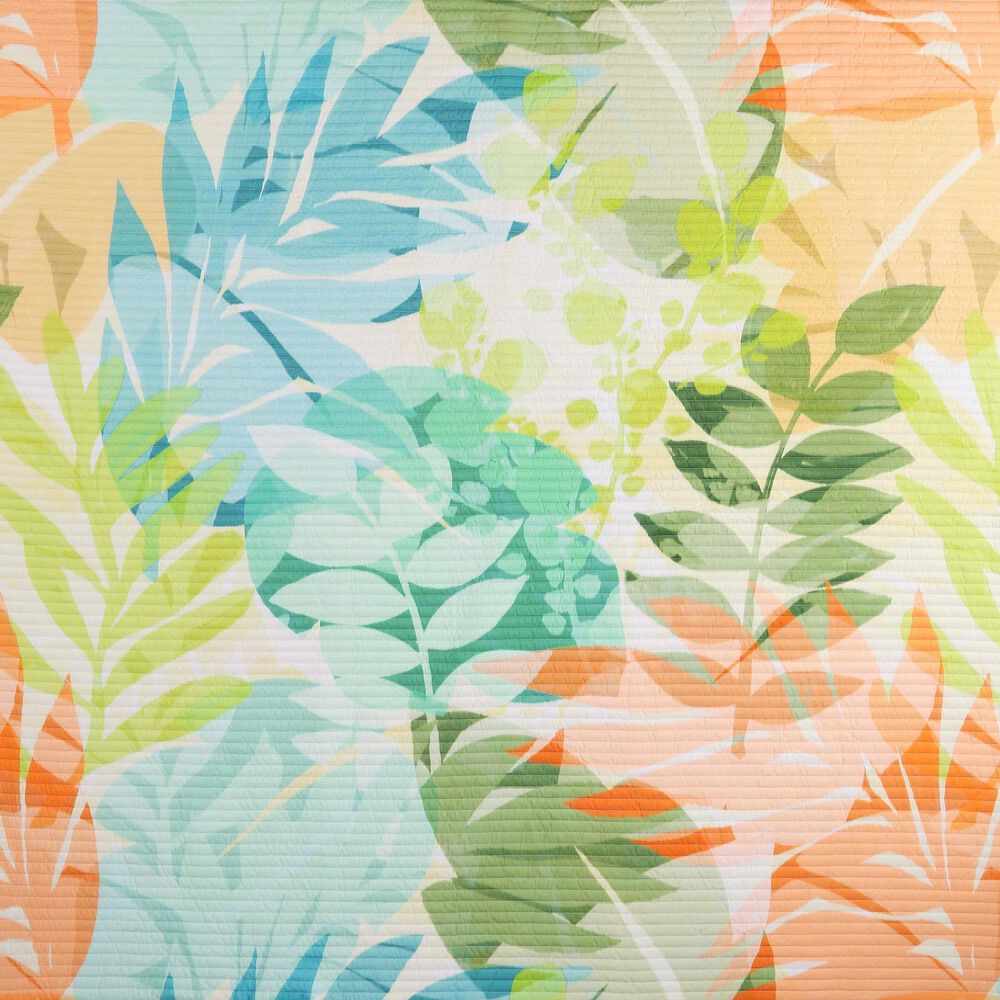 J. Queen Bold Tiki 3-Piece Full/Queen Quilt Set in Green, , large