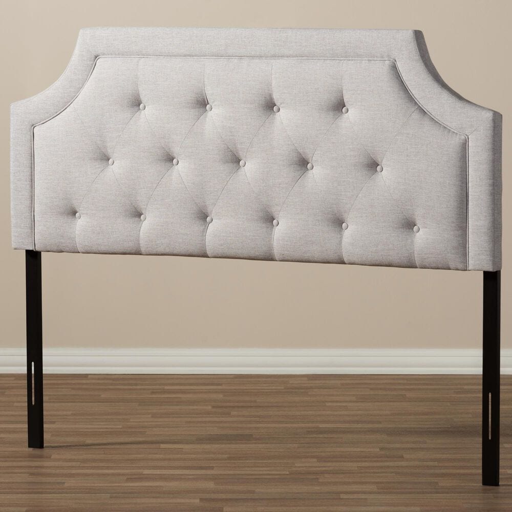 Baxton Studio Mars Full Panel Headboard in Greyish Beige, , large