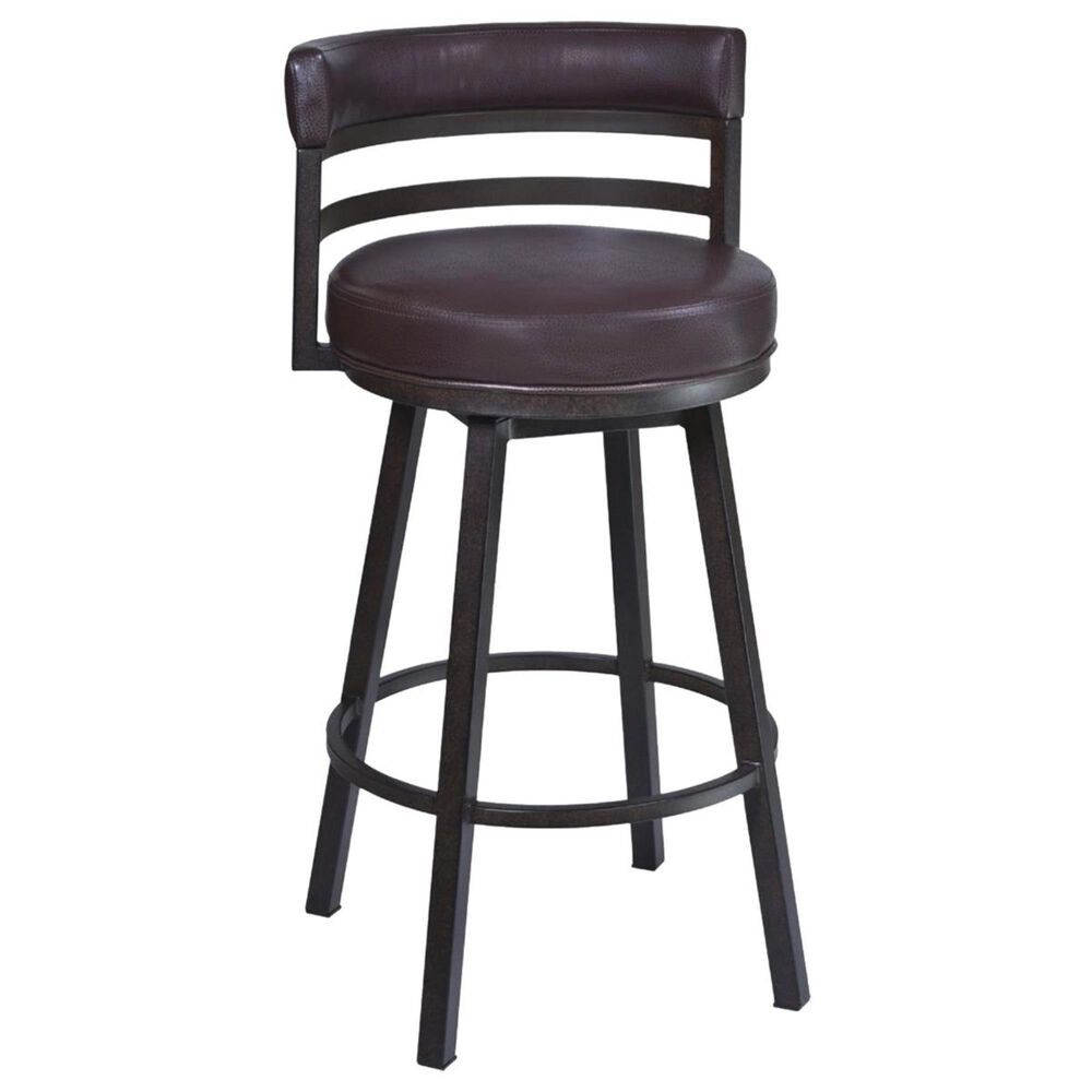 Blue River Madrid 26&quot; Counter Stool with Brown Back and Seat in Auburn Bay, , large