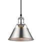 Golden Lighting Orwell 1-Light Small Pendant with Pewter Shade in Chrome, , large
