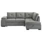 Coaster Roanne Fabric Upholstered Sleeper Sectional Sofa Grey, , large