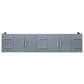 Lexora Home Geneva 84" Double Bathroom Vanity in Dark Grey with 2 cm White Carrara Marble Top and Rectangular Sinks, , large