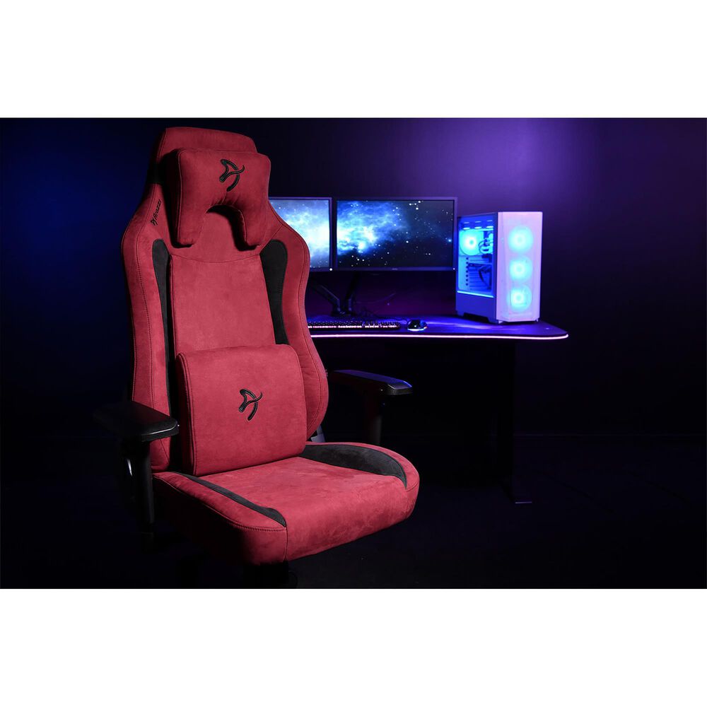 Arozzi Vernazza Supersoft Fabric Gaming Chair in Bordeaux, , large