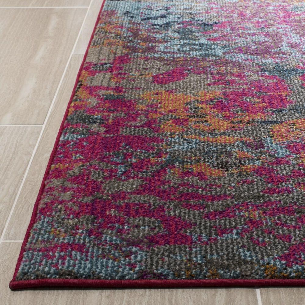 Safavieh Monaco MNC261R 4&#39; x 5&#39;7&quot; Fuchsia and Blue Area Rug, , large