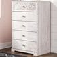 Ashley Paxberry 5-Drawer Chest in Whitewash, , large