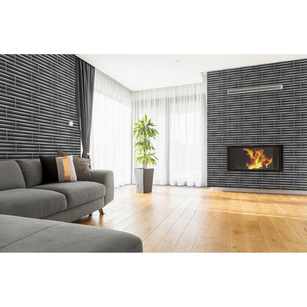 Emser Tubage Pewter 7&quot; x 16&quot; Porcelain Tile, , large