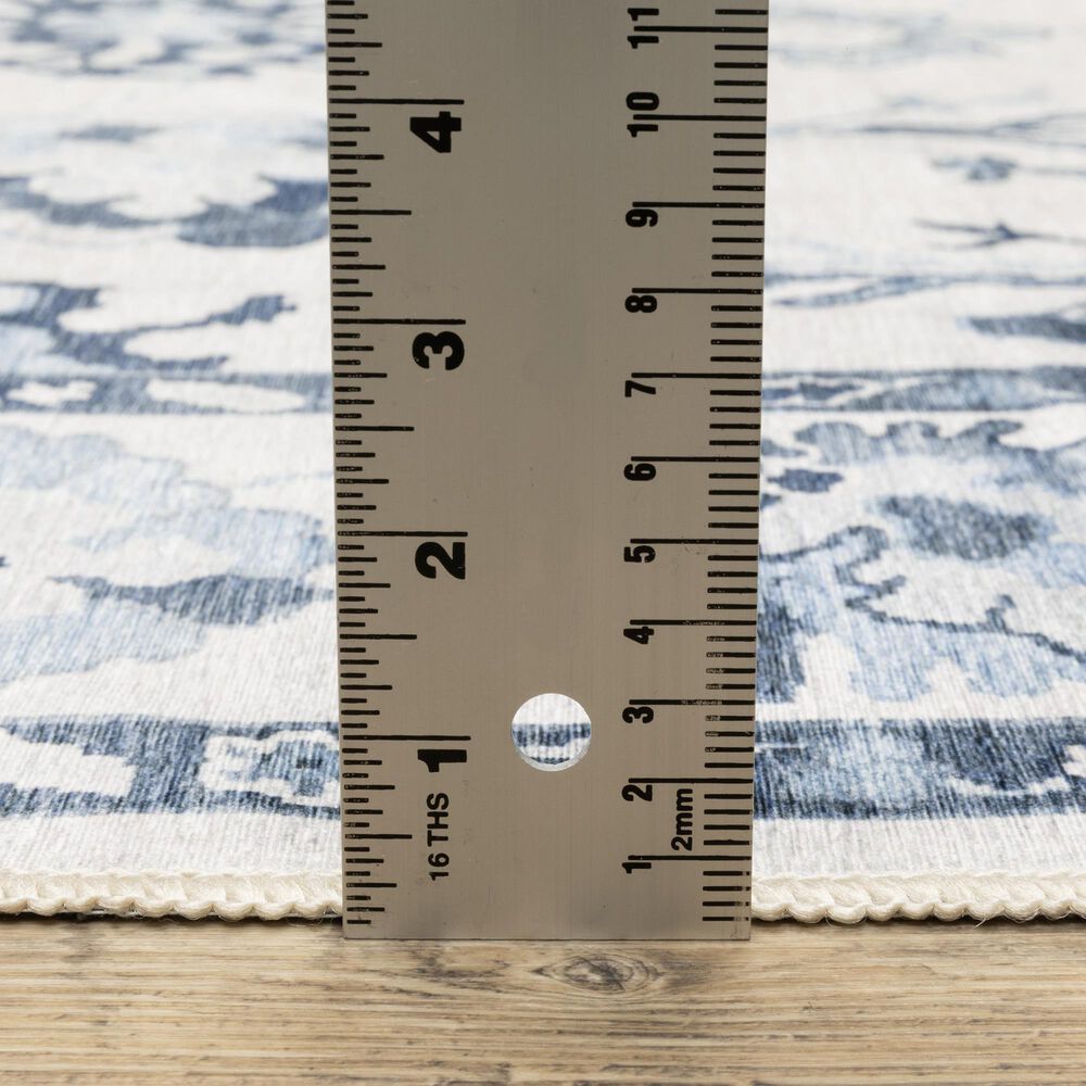 ROW by Oriental Weavers Addison Ivory and Blue 6'7" x 9'2" Area Rug, , large