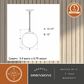Vaxcel International Co. Ltd. Linden 1-Light Pendant in Muted Brass, , large