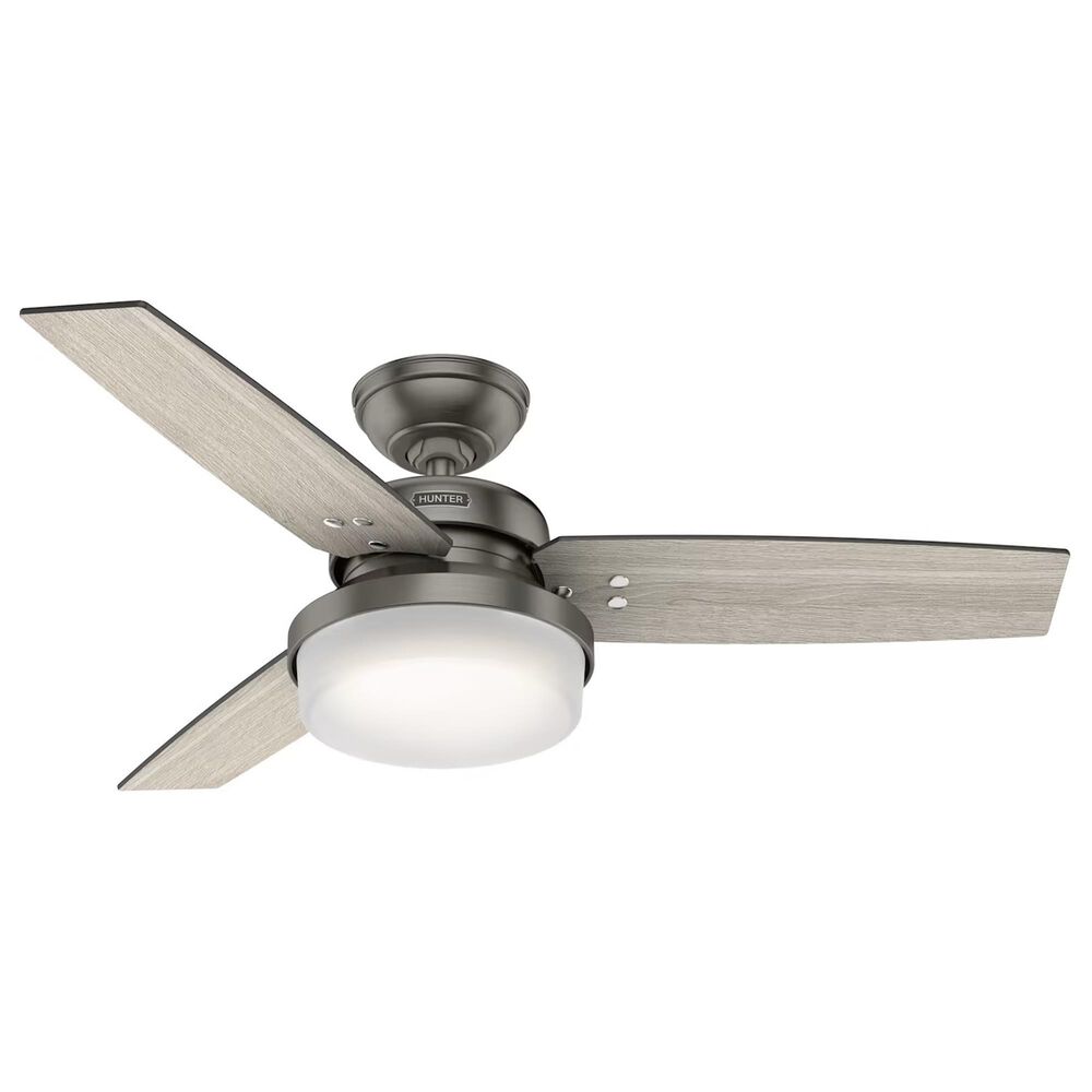 Hunter Sentinel 44" Ceiling Fan with LED Lights in Brushed Slate, , large