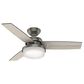Hunter Sentinel 44" Ceiling Fan with LED Lights in Brushed Slate, , large