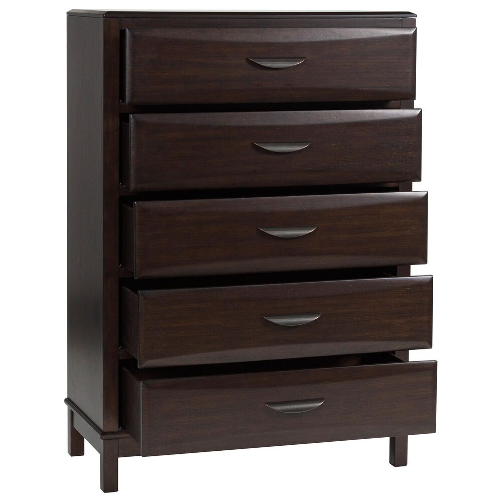 Ashley Vanmore 5 Drawer Chest in Rich Merlot, , large
