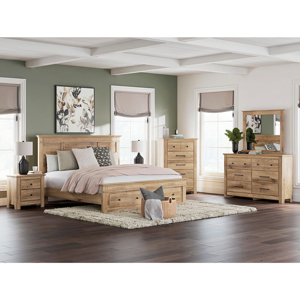 Ashley Makidern King Storage Bed with Two Drawers in Tan, , large