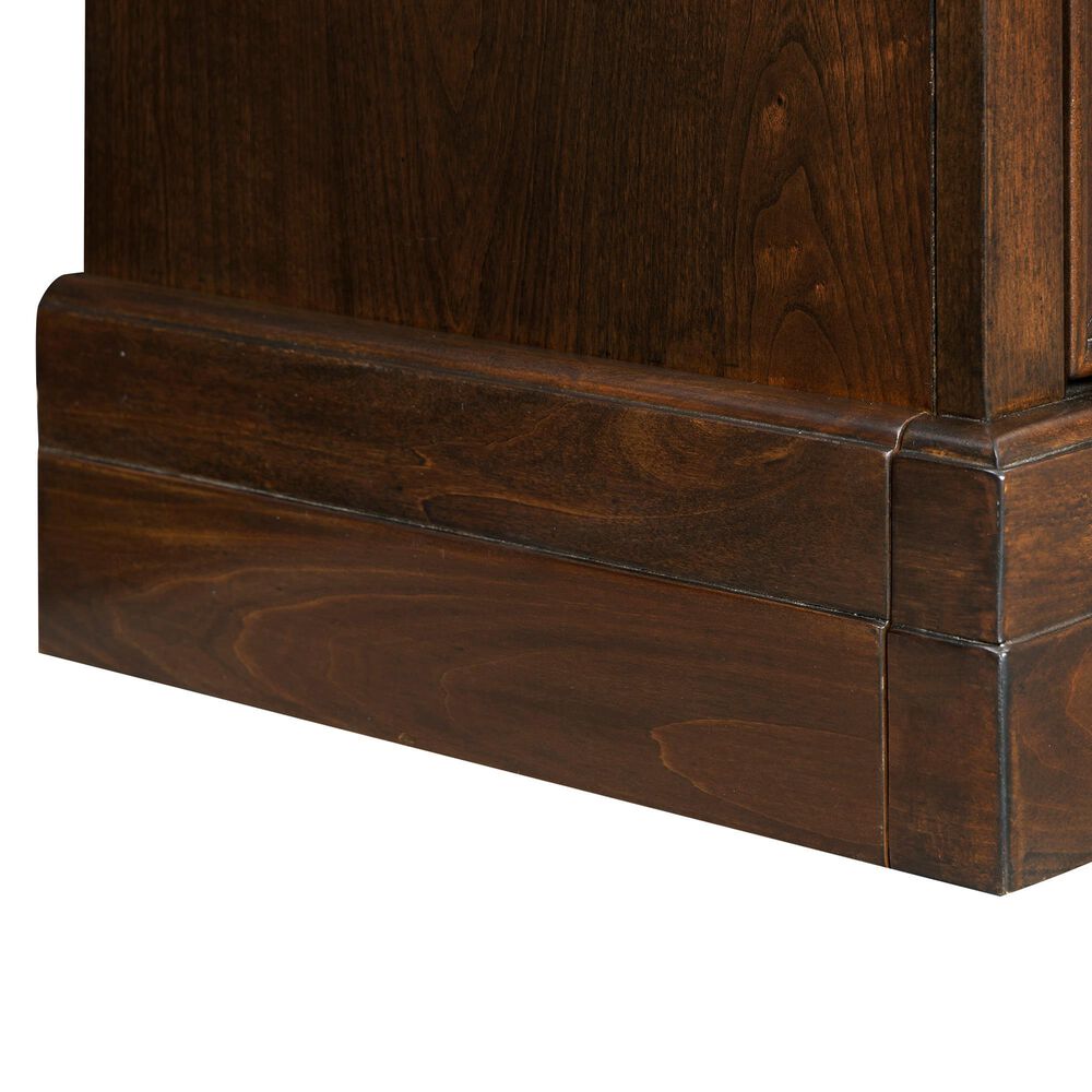 Riva Ridge Arlington 3-Piece L-Shaped Desk and Display Cabinet Set in Classic Brown, , large