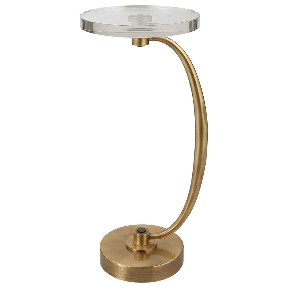 Uttermost Waveney Drink Table in Antique Brass, , large