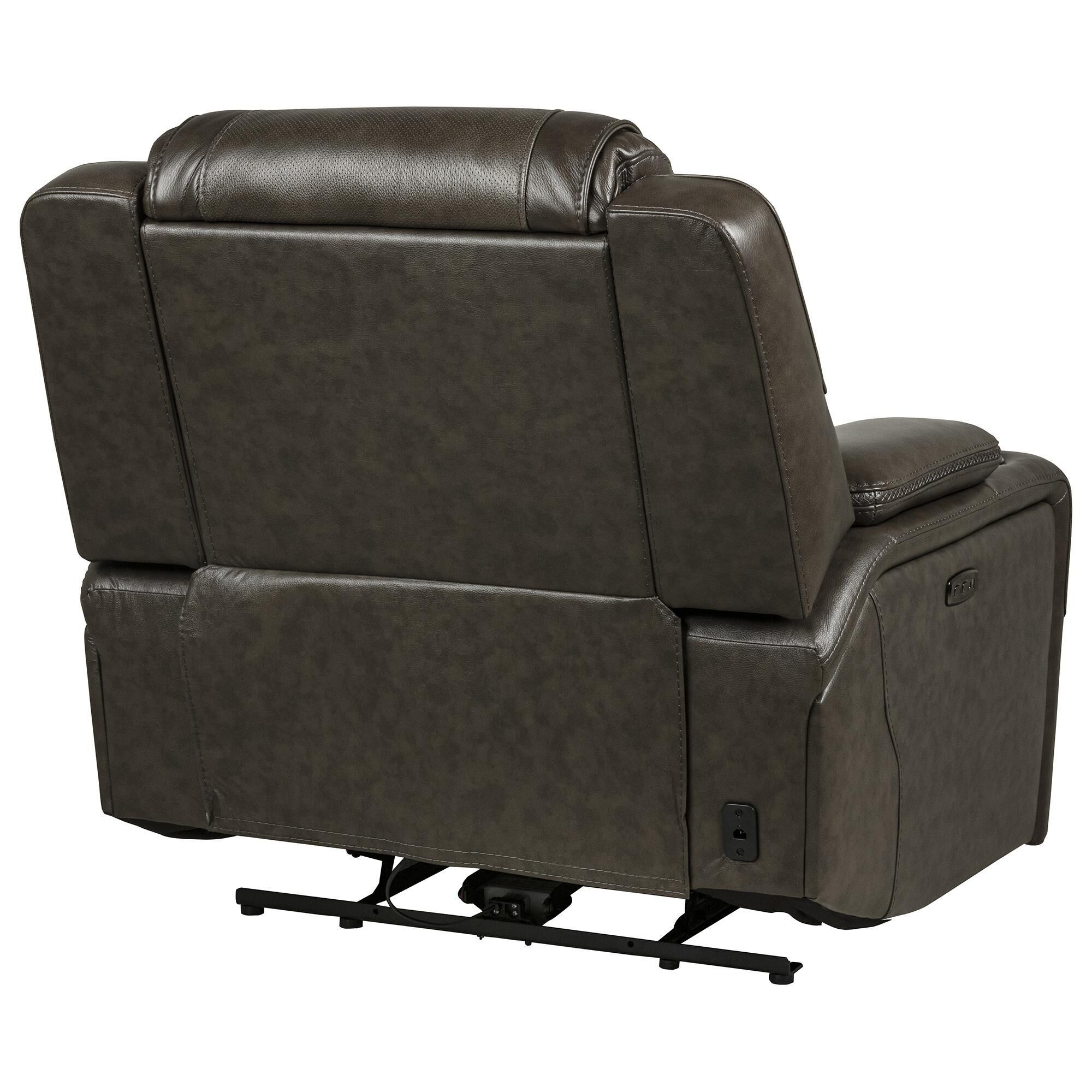 Other Leather Power Recliner in Boston Charcoal