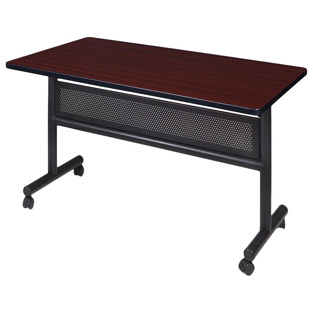 Regency Global Sourcing Kobe 48" Mobile Training Table with Modesty in Mahogany, , large