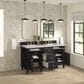 James Martin Vanities Lorelai 60" Double Vanity in Black Onyx with 3 cm Ethereal Noctis Quartz Top, , large