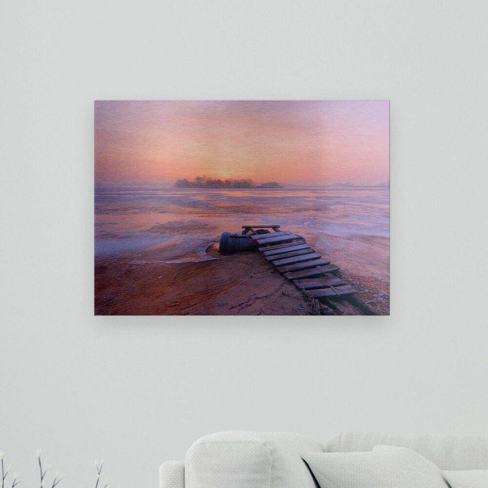Timberlake fproject Przemyslaw "Cold Morning" 16" x 22" Floating Brushed Aluminum Art, , large