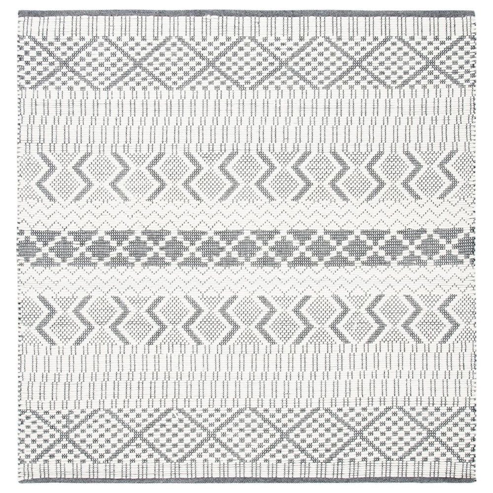 Safavieh Natura NAT855A 6" Square Ivory and Grey Area Rug, , large