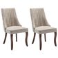 Hearth and Haven Rayon Side Chair with Beige Cushion in Light Brown (Set of 2), , large