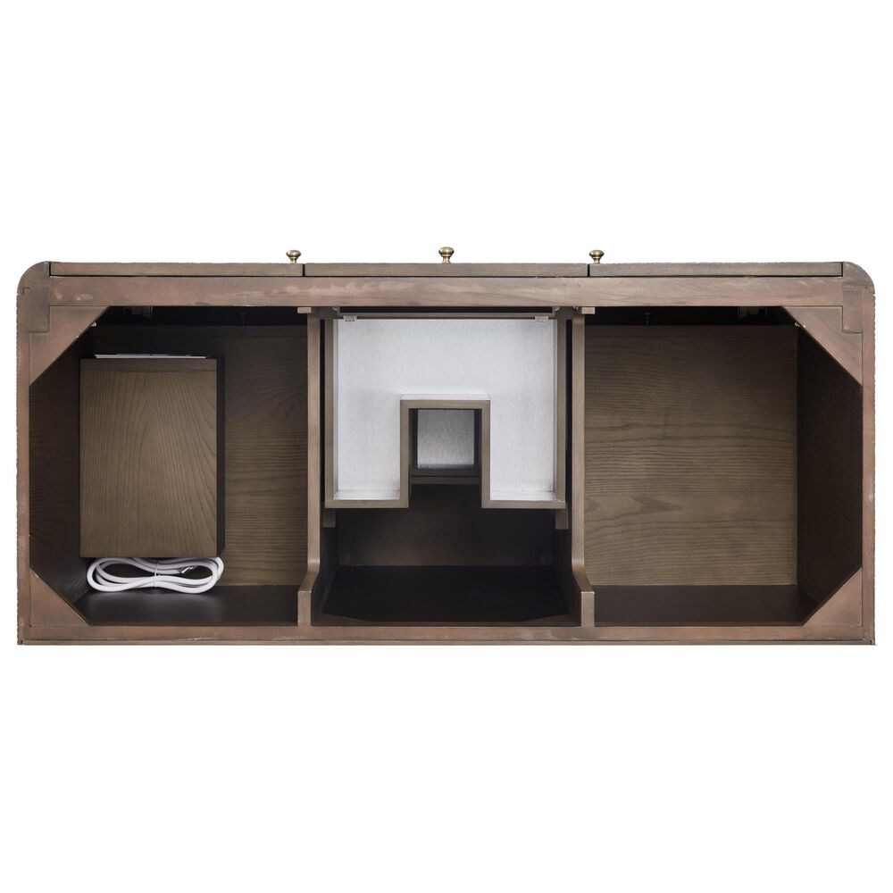 James Martin Vanities Gracyn 48&quot; Single Bathroom Vanity in Sable with 3 cm White Zeus Quartz Top and Rectangular Sink, , large