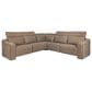 Elran Furniture Bennett 5-Piece Power Symmetrical Reclining Sectional with Power Headrests in Putty, , large