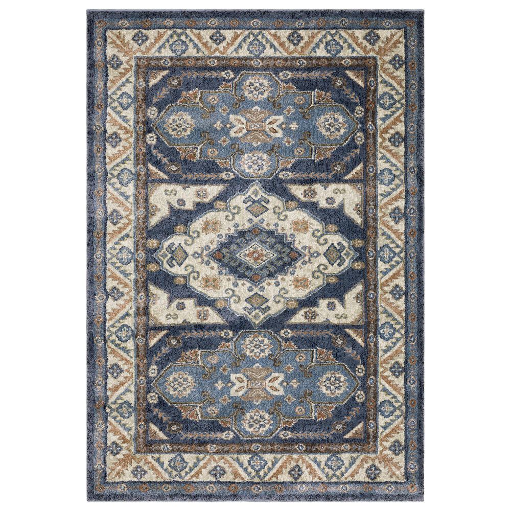 ROW by Oriental Weavers Gemma Oriental Blue and Rust 7"10" x 10" Area Rug, , large