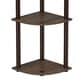 HOMLUX Turn-N-Tube 3-Tier Corner Bookshelf in Walnut and Brown, , large