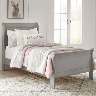 Signature Design by Ashley Kordasky Twin Sleigh Bed in Gray, , large